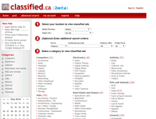 Tablet Screenshot of classified.ca